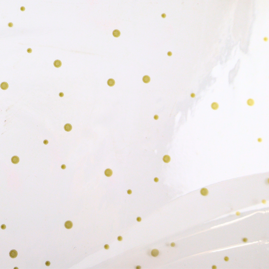 Krystalphane Rolled wrap Gold Polka Dot close-up