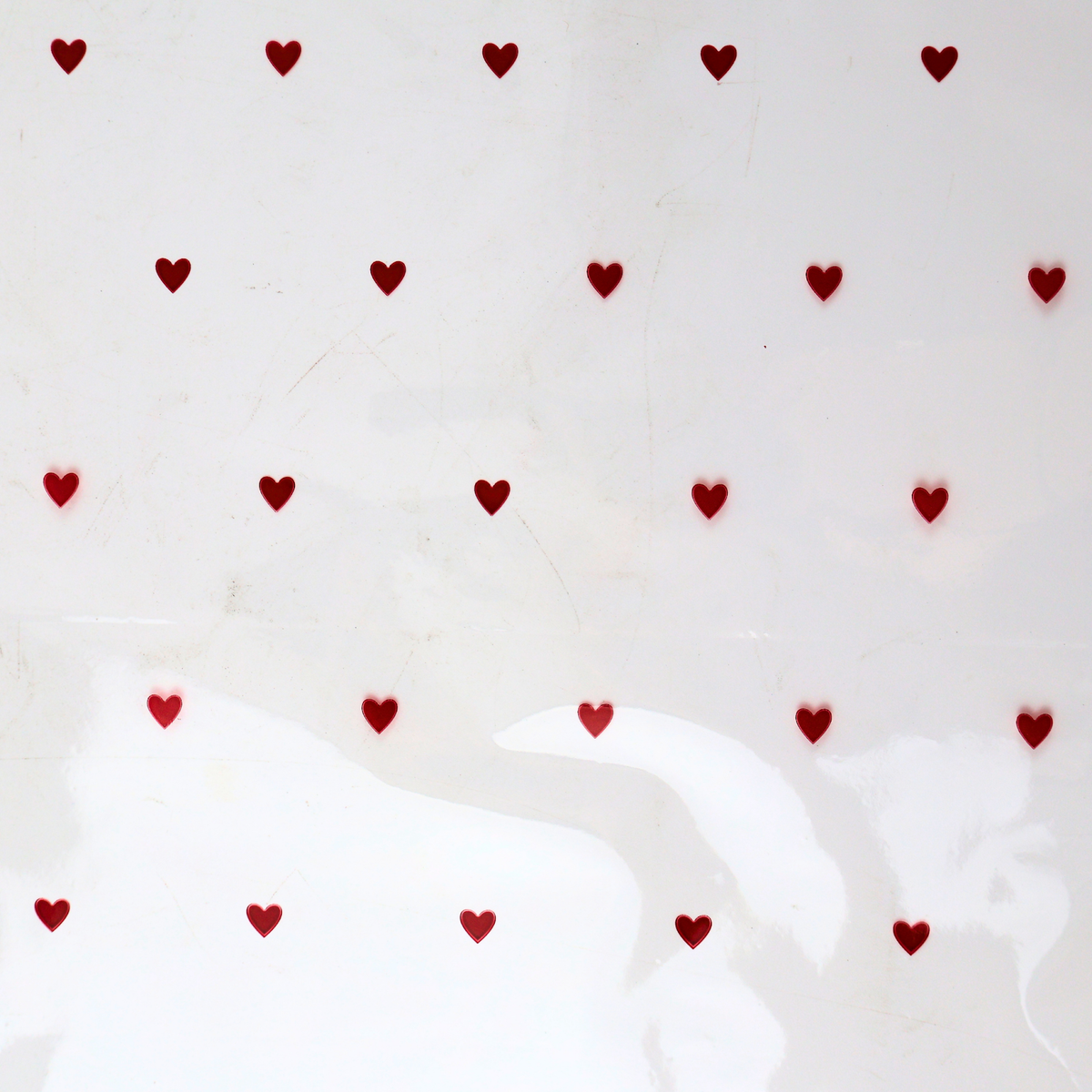 Rolled wrap Red Hearts close-up