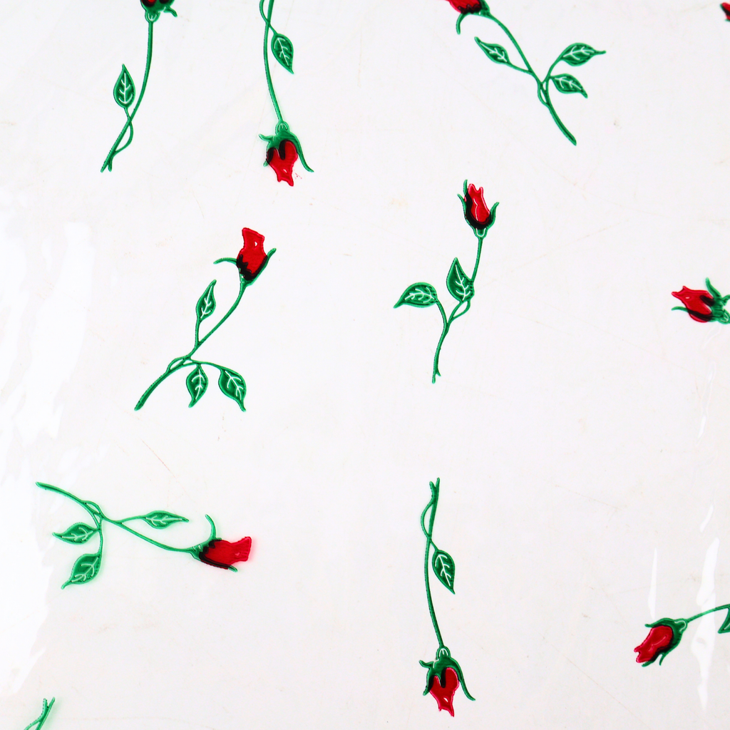 Krystalphane Rolled wrap Red Rosebud close-up