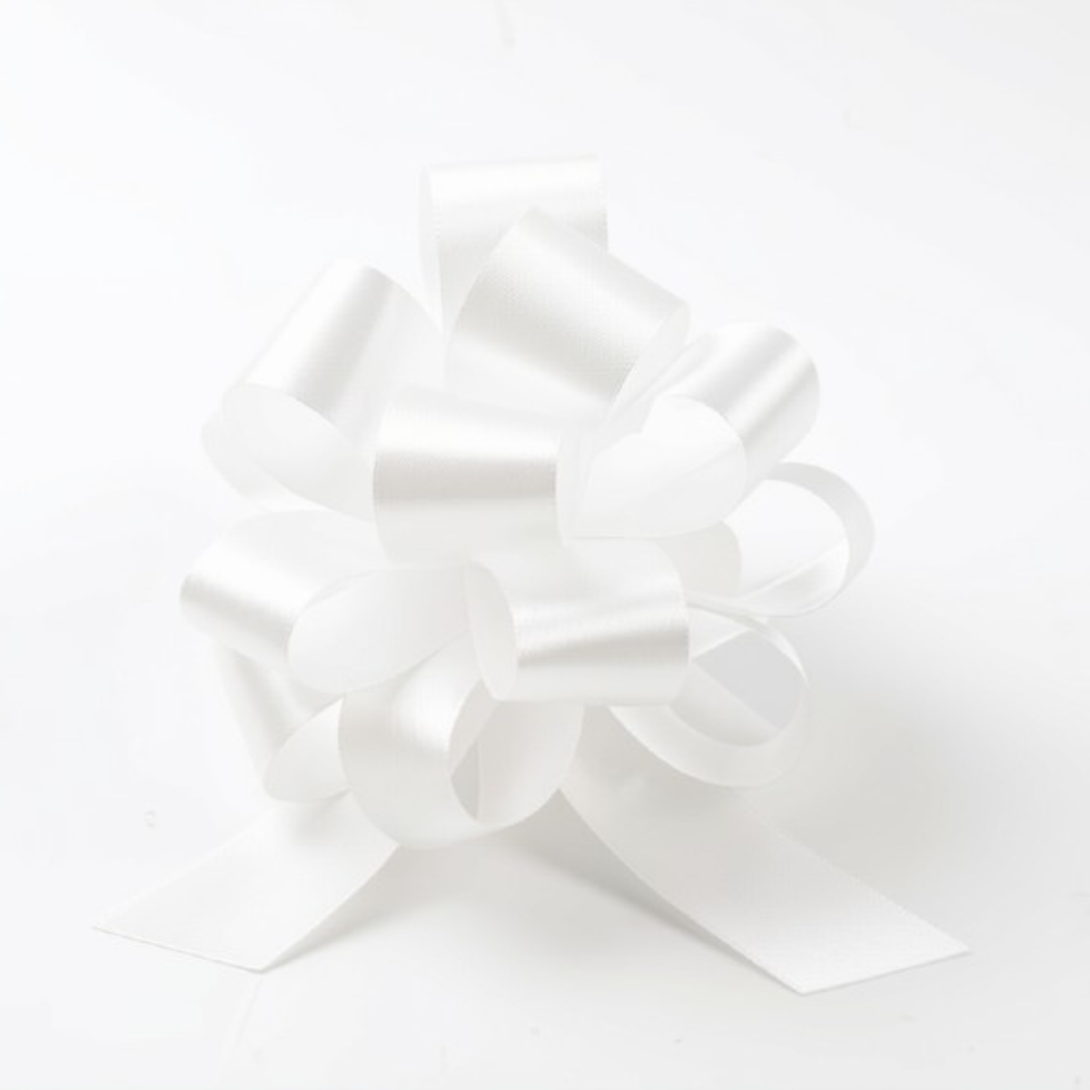 White Perfect Bow, 4 inch by 18 loop